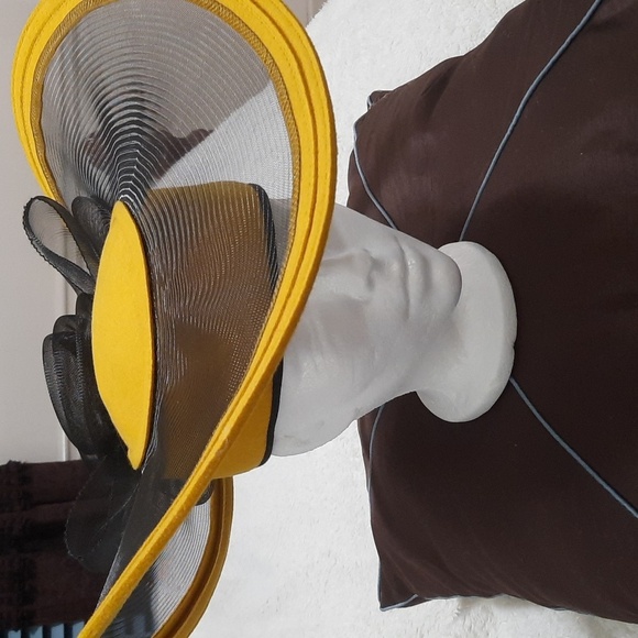 Jody G. Elegant Yellow and Black Women's Hat - Picture 3 of 11